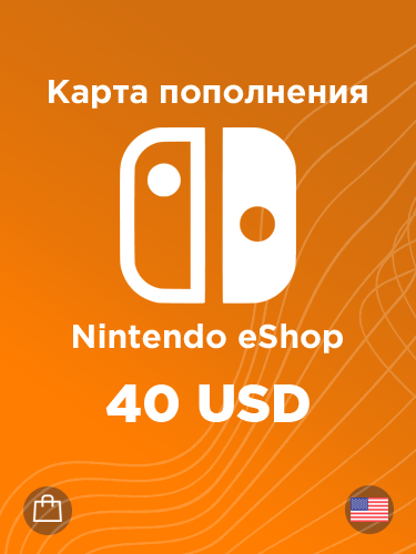 Карта пополнения Nintendo eShop на 40 долларов для аккаунта США купить недорого и моментально