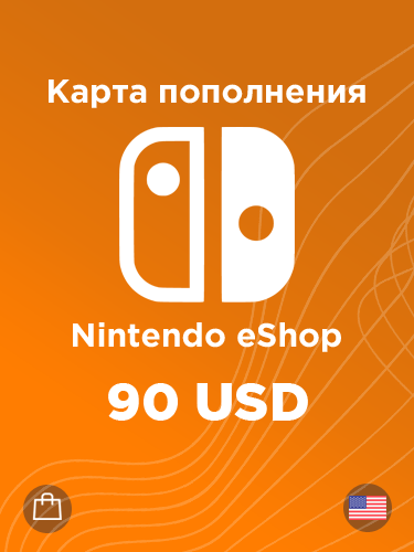 Карта пополнения Nintendo eShop на 90 долларов для аккаунта США купить моментально