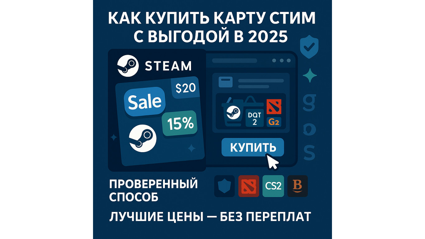 Где и как купить подарочную карту Стим с выгодой — проверенный способ 2025