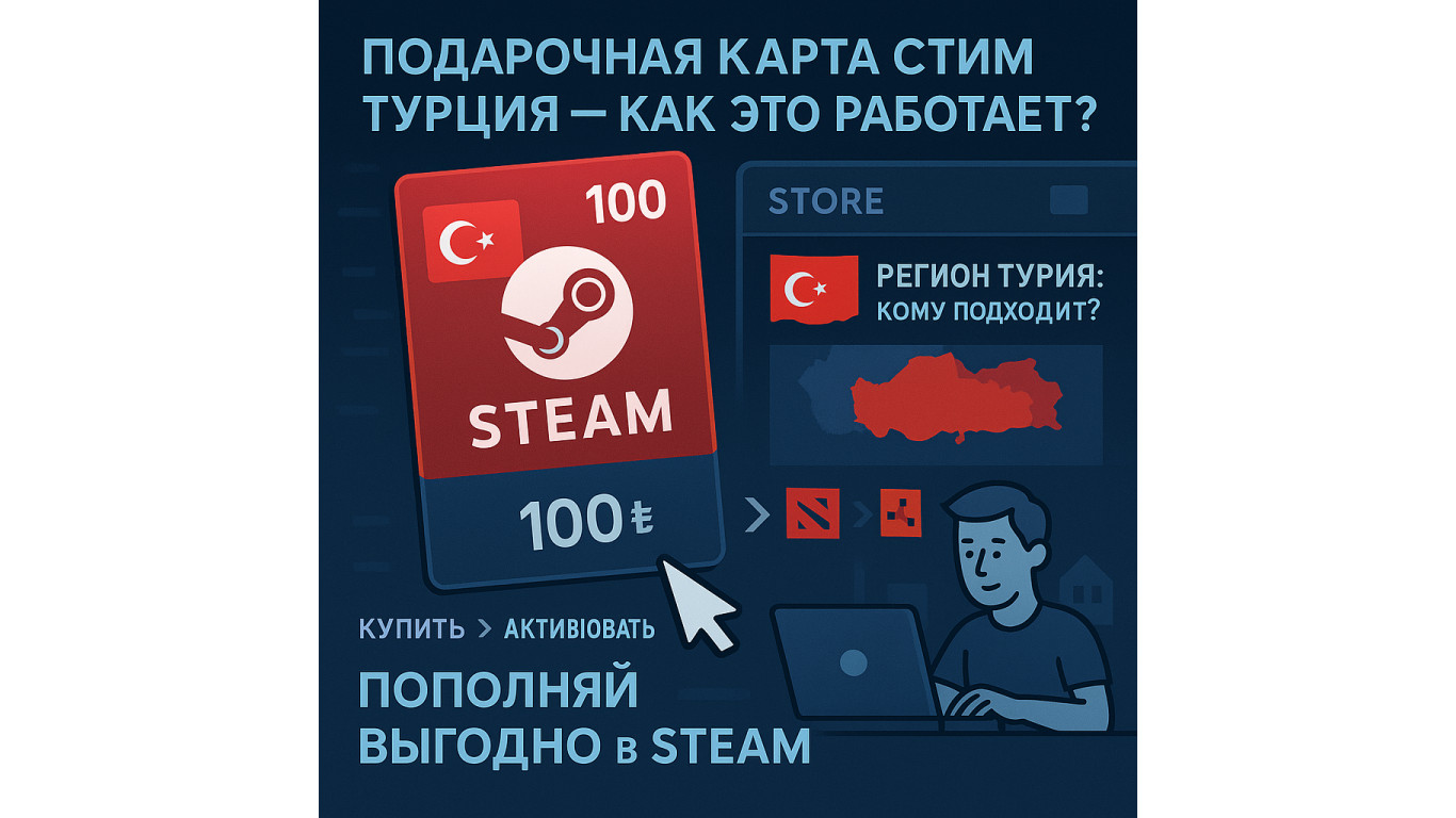 Как работает подарочная карта Стим Турция и кому она подходит