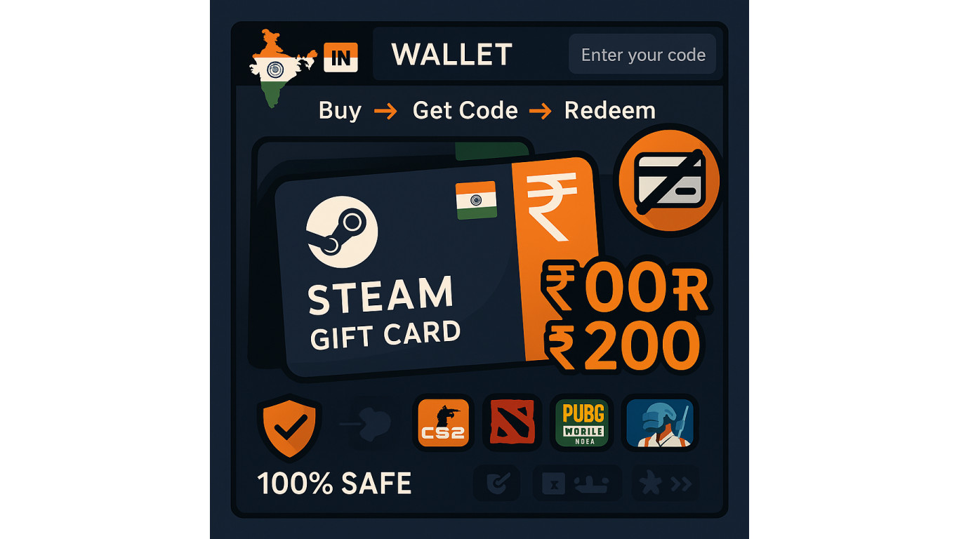 Как пополнить Steam в Индии без карты — подарочная карта, которая работает