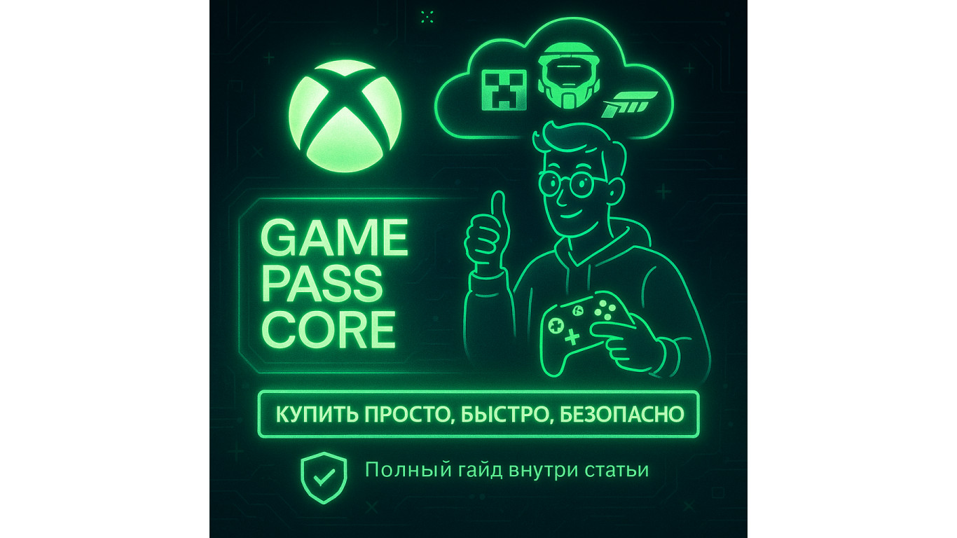 Где и как купить Xbox Game Pass Core  — просто, быстро, безопасно