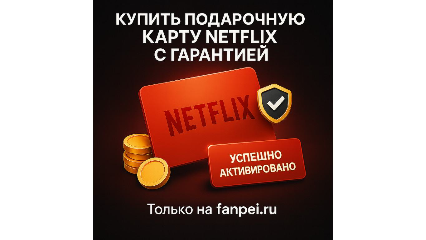 Купить подарочную карту Netflix выгодно и с гарантией — только на fanpei.ru