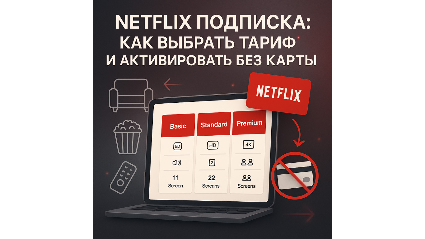 Netflix подписка: как выбрать тариф и активировать без карты