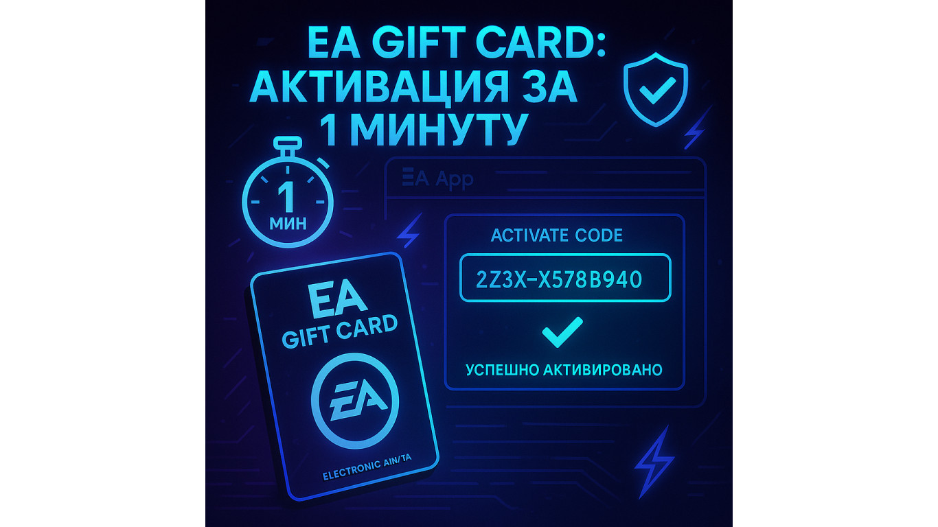 Активация EA Gift Card: как активировать подарочную карту EA за 1 минуту